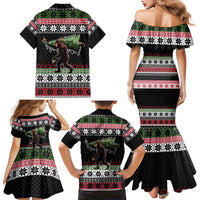 Funny Bigfoot Christmas Family Matching Mermaid Dress and Hawaiian Shirt Xmas Holiday Patterns - Wonder Print Shop