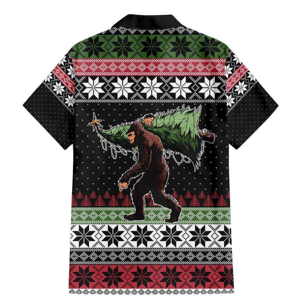 Funny Bigfoot Christmas Family Matching Mermaid Dress and Hawaiian Shirt Xmas Holiday Patterns - Wonder Print Shop
