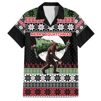 Funny Bigfoot Christmas Family Matching Off The Shoulder Long Sleeve Dress and Hawaiian Shirt Xmas Holiday Patterns - Wonder Print Shop
