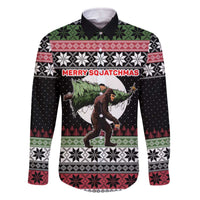 Funny Bigfoot Christmas Family Matching Off The Shoulder Long Sleeve Dress and Hawaiian Shirt Xmas Holiday Patterns - Wonder Print Shop