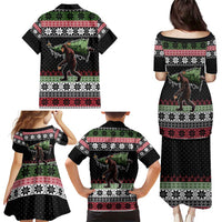 Funny Bigfoot Christmas Family Matching Puletasi and Hawaiian Shirt Xmas Holiday Patterns - Wonder Print Shop