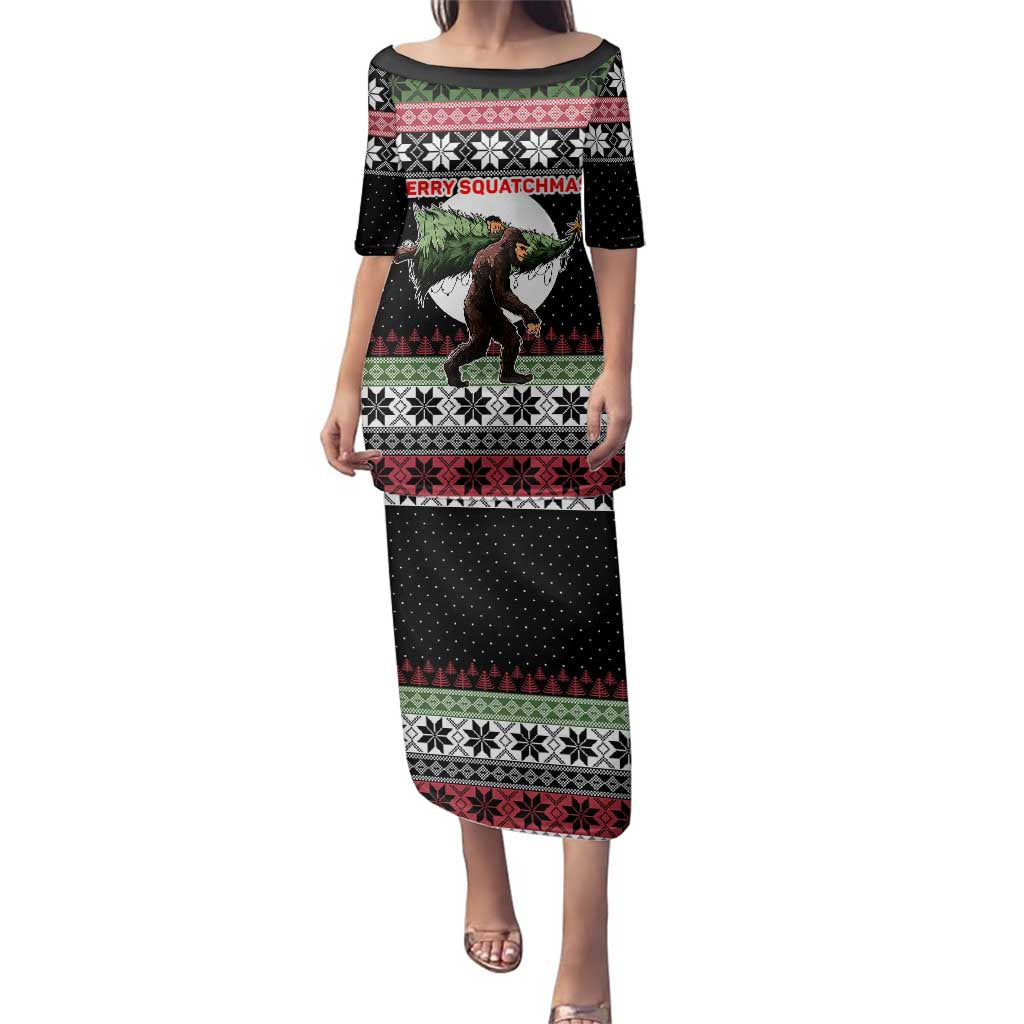 Funny Bigfoot Christmas Family Matching Puletasi and Hawaiian Shirt Xmas Holiday Patterns - Wonder Print Shop