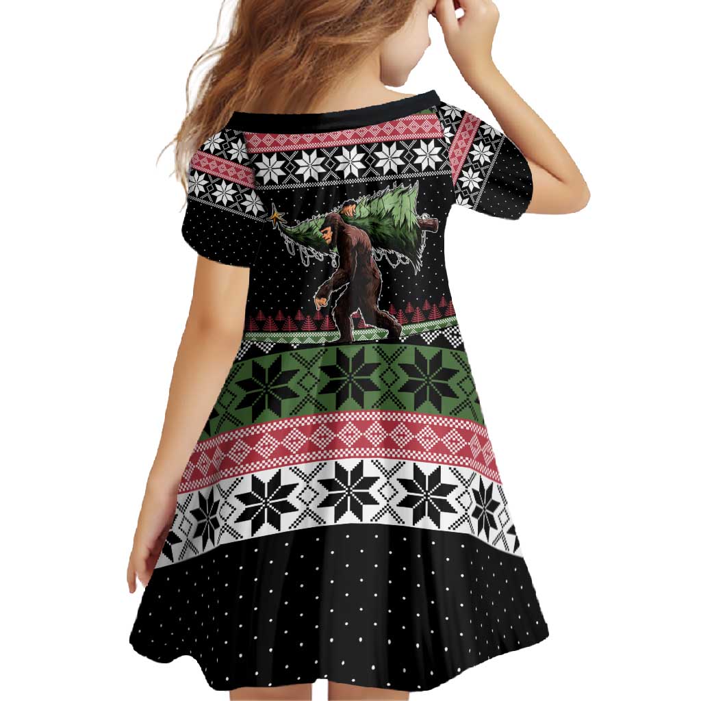 Funny Bigfoot Christmas Family Matching Summer Maxi Dress and Hawaiian Shirt Xmas Holiday Patterns - Wonder Print Shop