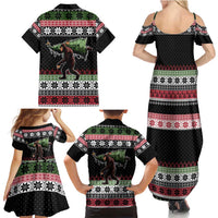 Funny Bigfoot Christmas Family Matching Summer Maxi Dress and Hawaiian Shirt Xmas Holiday Patterns - Wonder Print Shop