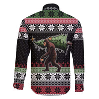 Funny Bigfoot Christmas Family Matching Summer Maxi Dress and Hawaiian Shirt Xmas Holiday Patterns - Wonder Print Shop