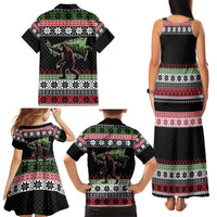 Funny Bigfoot Christmas Family Matching Tank Maxi Dress and Hawaiian Shirt Xmas Holiday Patterns - Wonder Print Shop