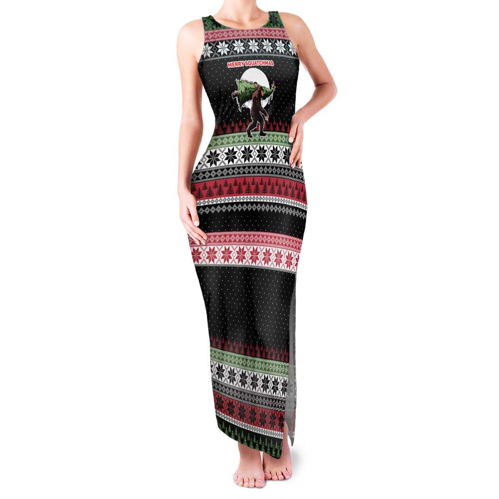 Funny Bigfoot Christmas Family Matching Tank Maxi Dress and Hawaiian Shirt Xmas Holiday Patterns - Wonder Print Shop