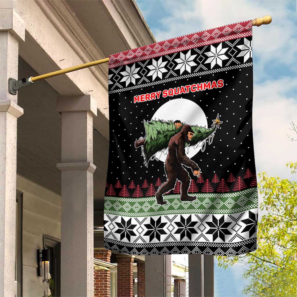 Funny Bigfoot Christmas Garden Flag Xmas Holiday Patterns - Wonder Print Shop