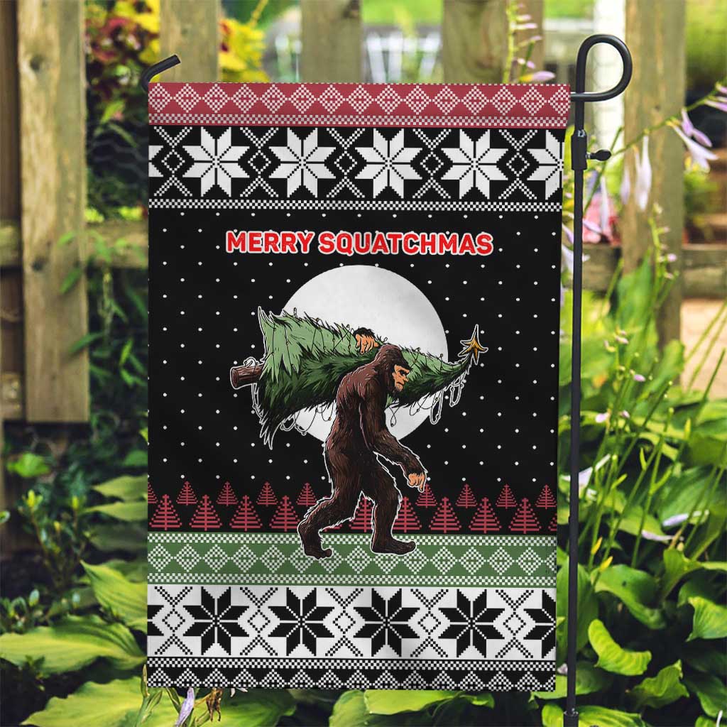 Funny Bigfoot Christmas Garden Flag Xmas Holiday Patterns - Wonder Print Shop