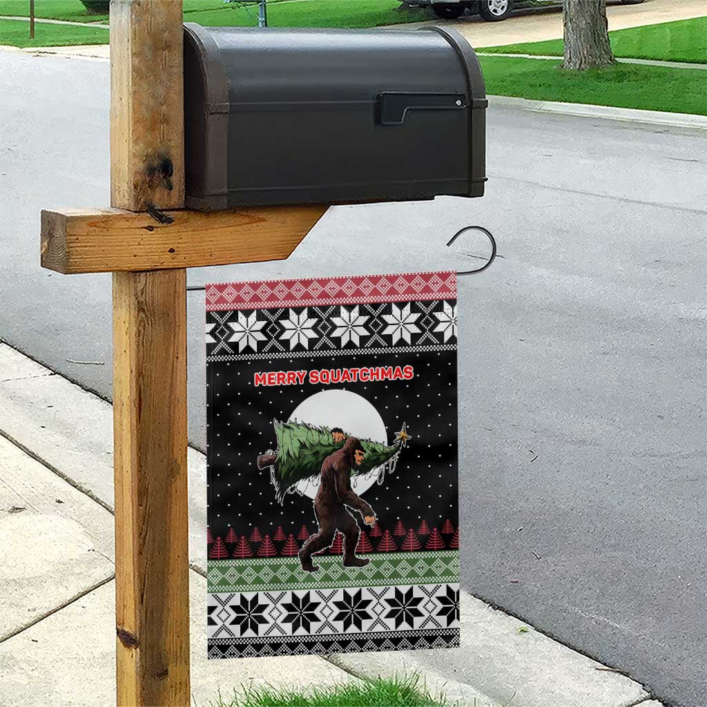 Funny Bigfoot Christmas Garden Flag Xmas Holiday Patterns - Wonder Print Shop