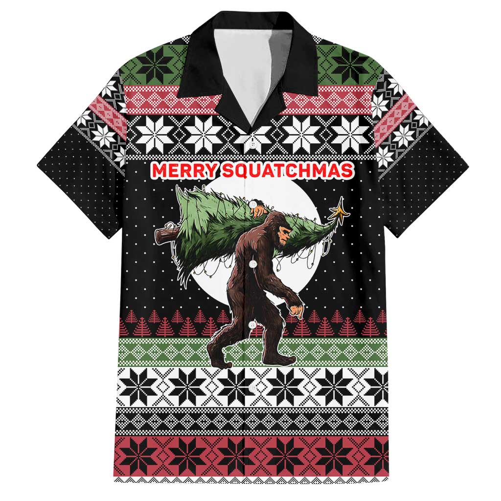 Funny Bigfoot Christmas Hawaiian Shirt Xmas Holiday Patterns - Wonder Print Shop