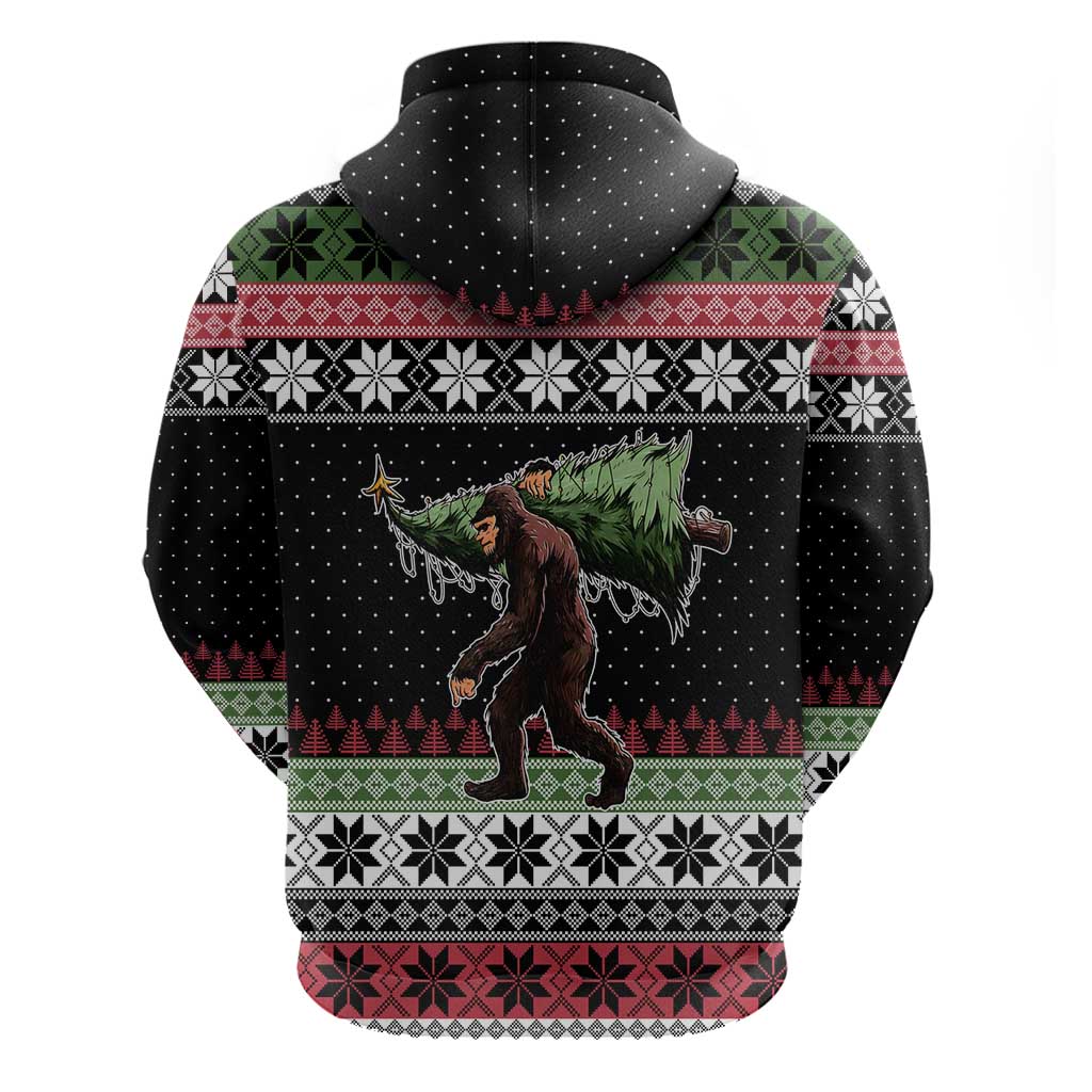 Funny Bigfoot Christmas Hoodie Xmas Holiday Patterns - Wonder Print Shop