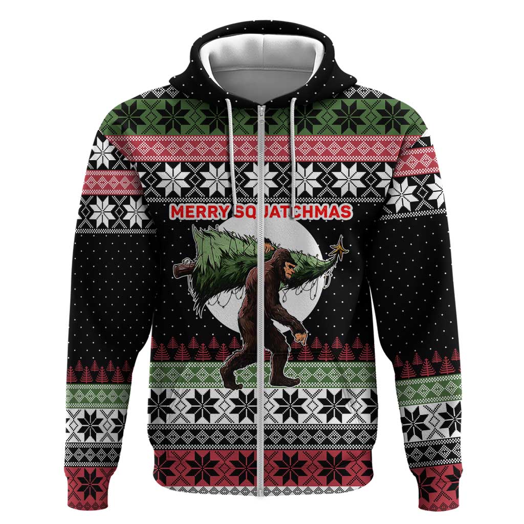 Funny Bigfoot Christmas Hoodie Xmas Holiday Patterns - Wonder Print Shop