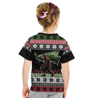 Funny Bigfoot Christmas Kid T Shirt Xmas Holiday Patterns - Wonder Print Shop