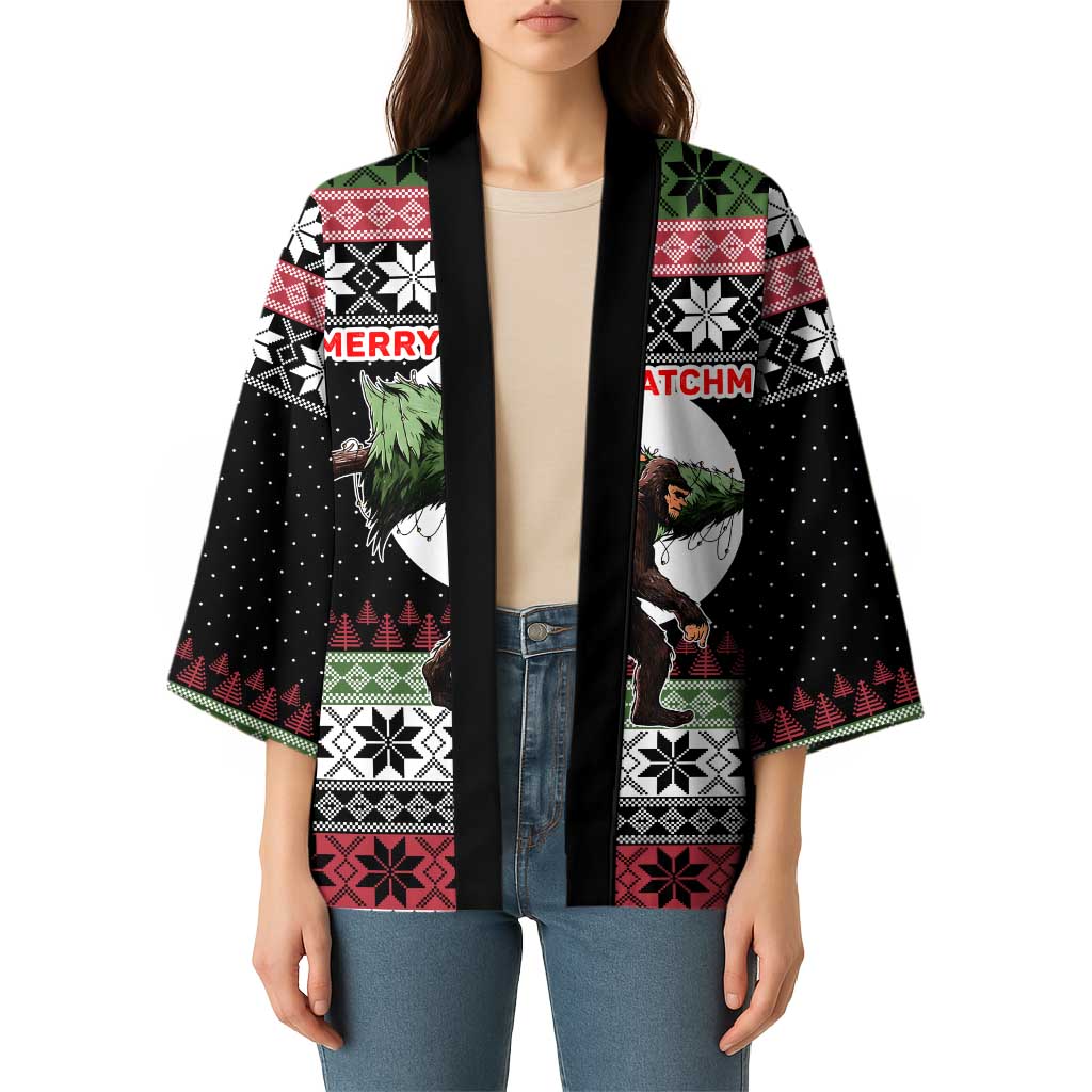 Funny Bigfoot Christmas Kimono Xmas Holiday Patterns - Wonder Print Shop