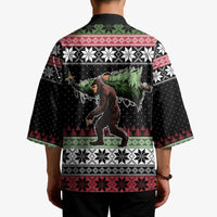 Funny Bigfoot Christmas Kimono Xmas Holiday Patterns - Wonder Print Shop