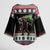 Funny Bigfoot Christmas Kimono Sleeve Blouse Xmas Holiday Patterns - Wonder Print Shop