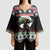 Funny Bigfoot Christmas Kimono Sleeve Blouse Xmas Holiday Patterns - Wonder Print Shop