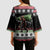Funny Bigfoot Christmas Kimono Sleeve Blouse Xmas Holiday Patterns - Wonder Print Shop