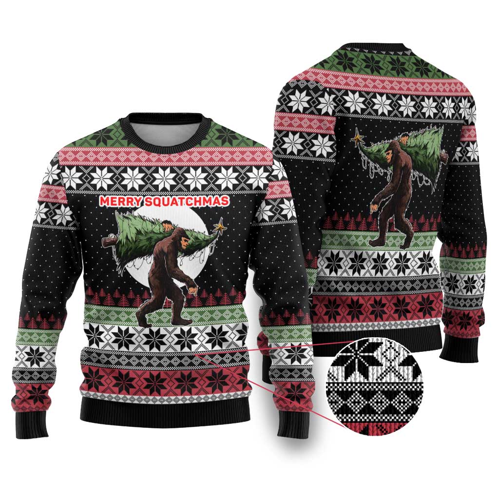 Funny Bigfoot Christmas Ugly Christmas Sweater Xmas Holiday Patterns - Wonder Print Shop