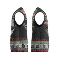Funny Bigfoot Christmas Knitted V-Neck Vest Xmas Holiday Patterns - Wonder Print Shop