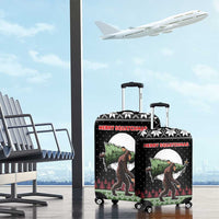 Funny Bigfoot Christmas Luggage Cover Xmas Holiday Patterns - Wonder Print Shop