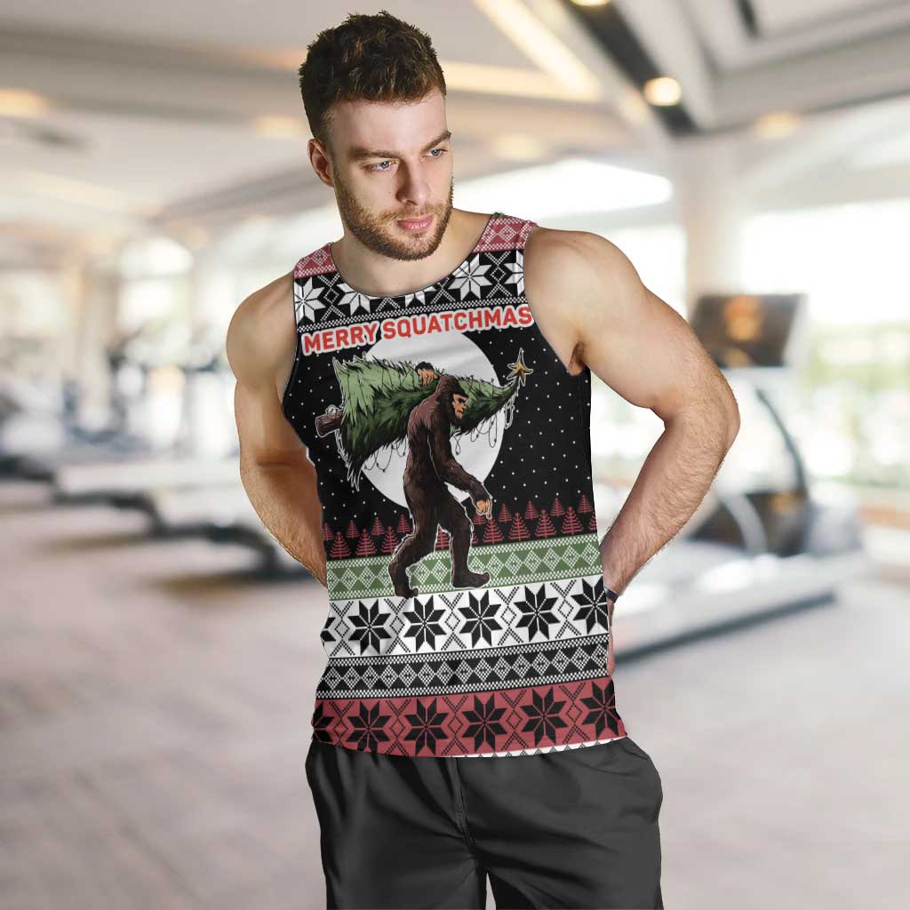 Funny Bigfoot Christmas Men Tank Top Xmas Holiday Patterns - Wonder Print Shop