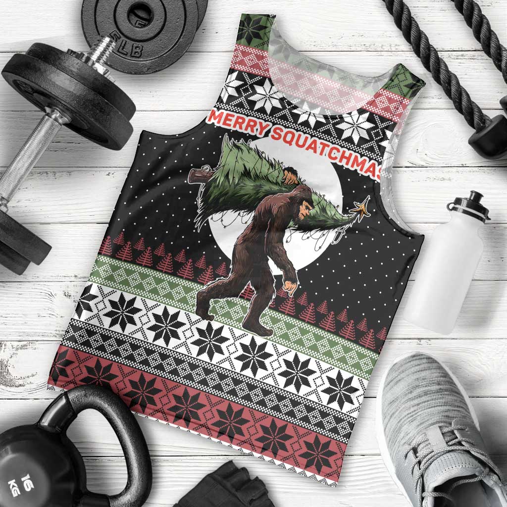 Funny Bigfoot Christmas Men Tank Top Xmas Holiday Patterns - Wonder Print Shop