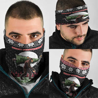 Funny Bigfoot Christmas Neck Gaiter Xmas Holiday Patterns - Wonder Print Shop