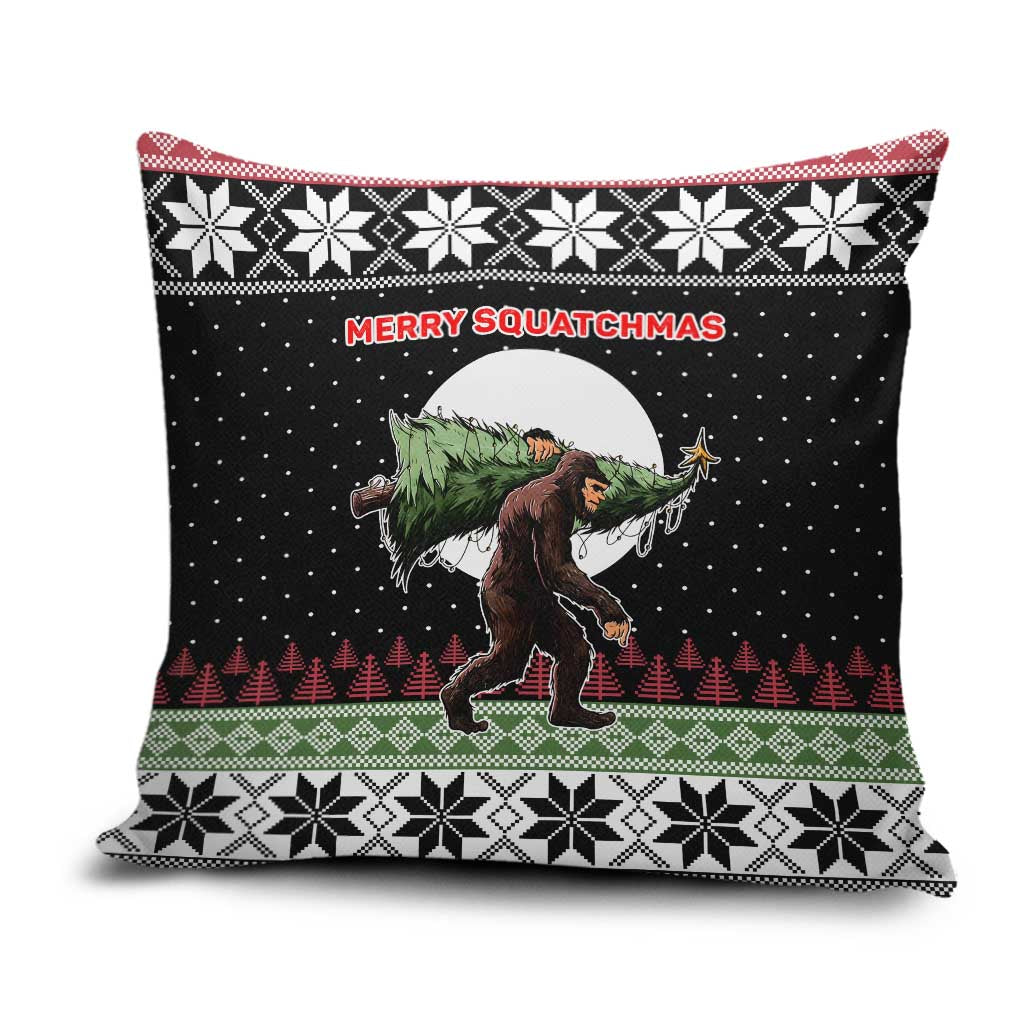 Funny Bigfoot Christmas Pillow Cover Xmas Holiday Patterns - Wonder Print Shop