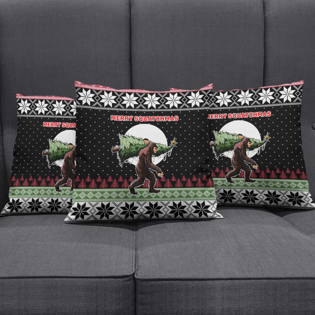 Funny Bigfoot Christmas Pillow Cover Xmas Holiday Patterns - Wonder Print Shop