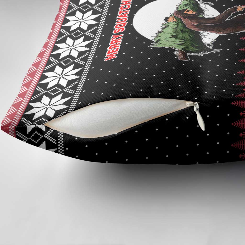 Funny Bigfoot Christmas Pillow Cover Xmas Holiday Patterns - Wonder Print Shop
