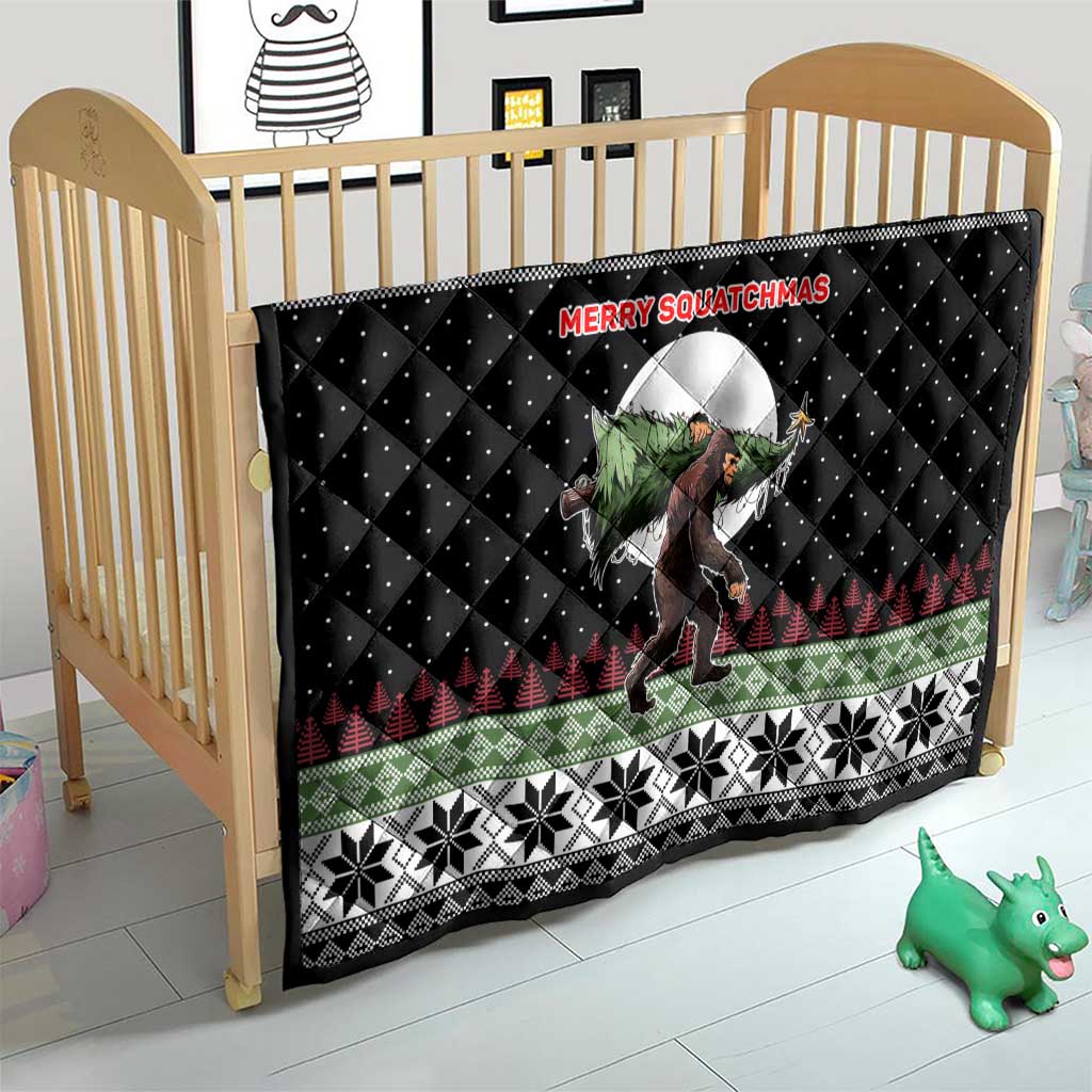 Funny Bigfoot Christmas Quilt Xmas Holiday Patterns - Wonder Print Shop