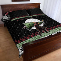 Funny Bigfoot Christmas Quilt Bed Set Xmas Holiday Patterns - Wonder Print Shop