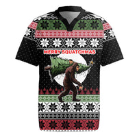 Funny Bigfoot Christmas Rugby Jersey Xmas Holiday Patterns - Wonder Print Shop