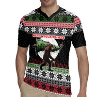 Funny Bigfoot Christmas Rugby Jersey Xmas Holiday Patterns - Wonder Print Shop