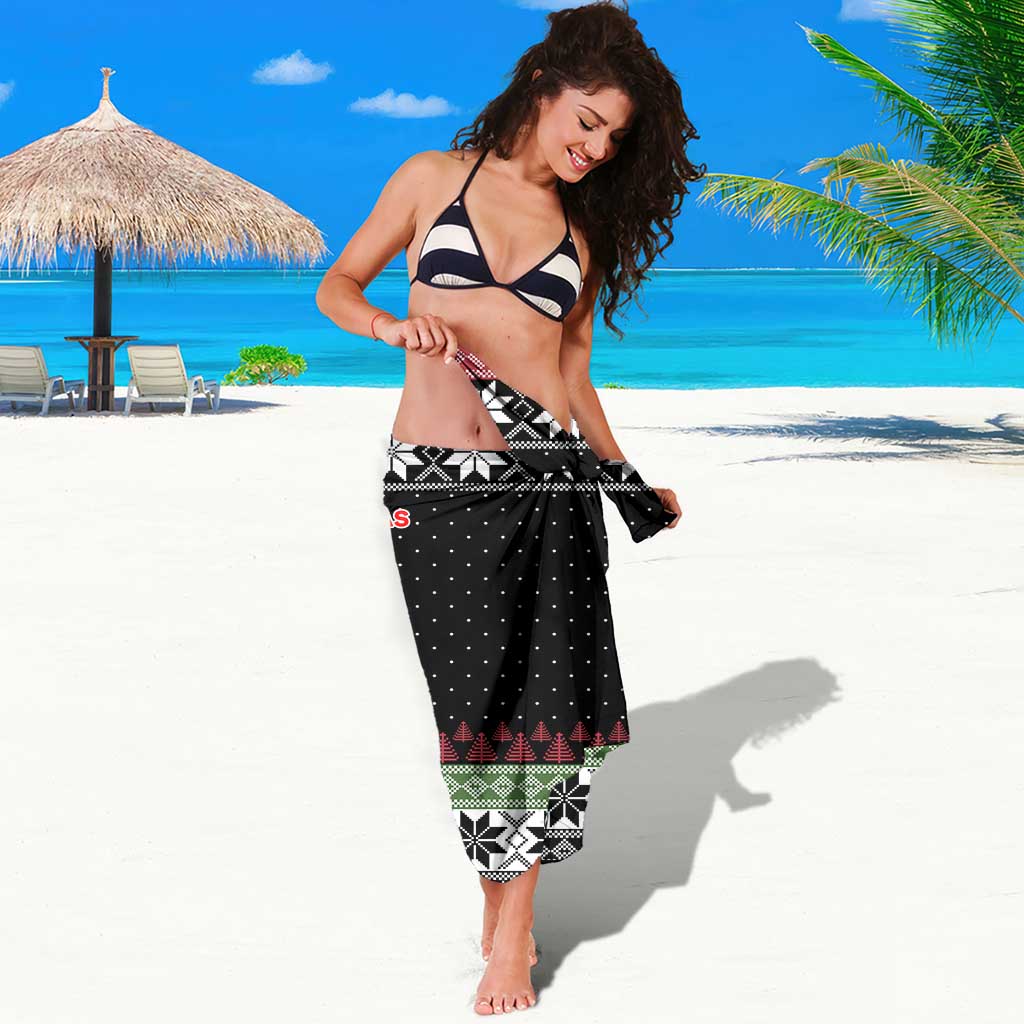 Funny Bigfoot Christmas Sarong Xmas Holiday Patterns - Wonder Print Shop