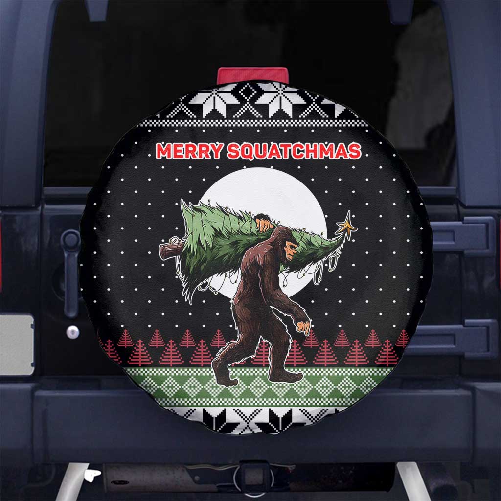 Funny Bigfoot Christmas Spare Tire Cover Xmas Holiday Patterns - Wonder Print Shop