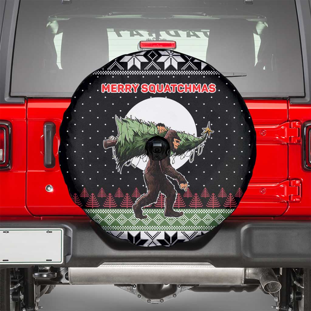 Funny Bigfoot Christmas Spare Tire Cover Xmas Holiday Patterns - Wonder Print Shop