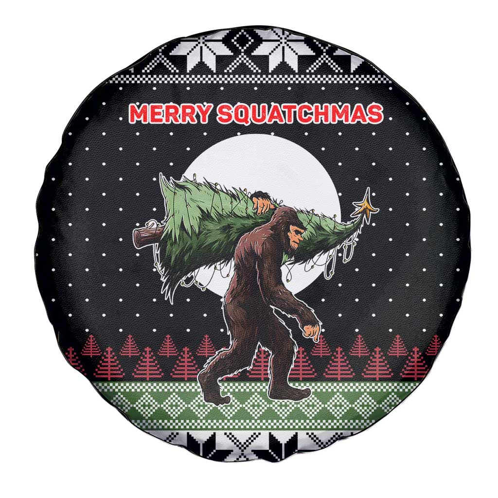 Funny Bigfoot Christmas Spare Tire Cover Xmas Holiday Patterns - Wonder Print Shop