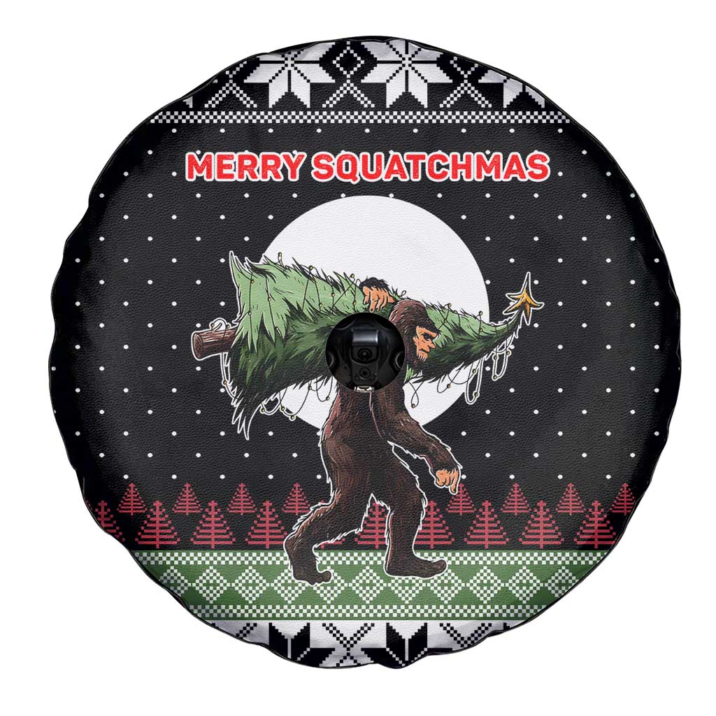 Funny Bigfoot Christmas Spare Tire Cover Xmas Holiday Patterns - Wonder Print Shop