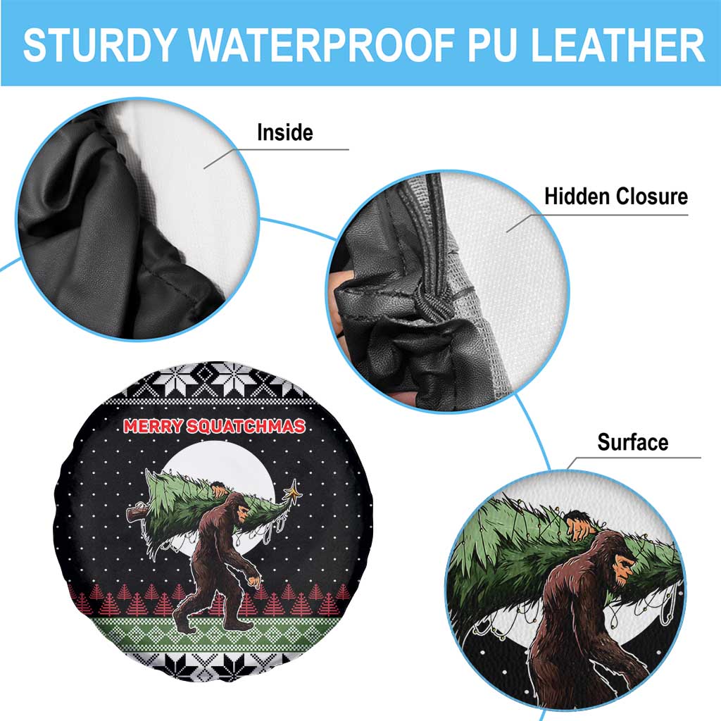 Funny Bigfoot Christmas Spare Tire Cover Xmas Holiday Patterns - Wonder Print Shop