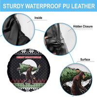 Funny Bigfoot Christmas Spare Tire Cover Xmas Holiday Patterns - Wonder Print Shop