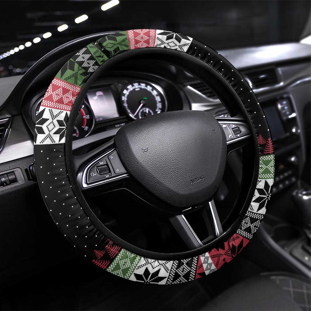 Funny Bigfoot Christmas Steering Wheel Cover Xmas Holiday Patterns - Wonder Print Shop