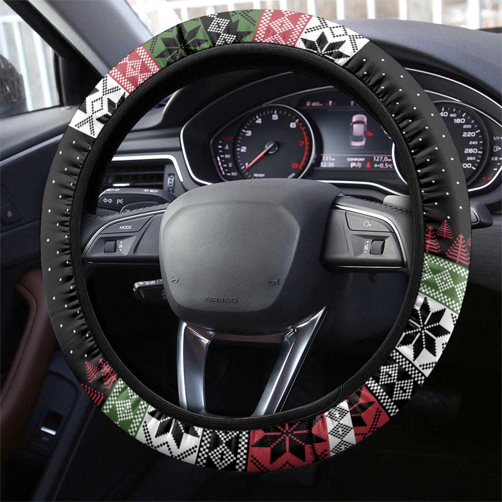 Funny Bigfoot Christmas Steering Wheel Cover Xmas Holiday Patterns - Wonder Print Shop