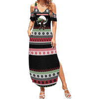 Funny Bigfoot Christmas Summer Maxi Dress Xmas Holiday Patterns - Wonder Print Shop