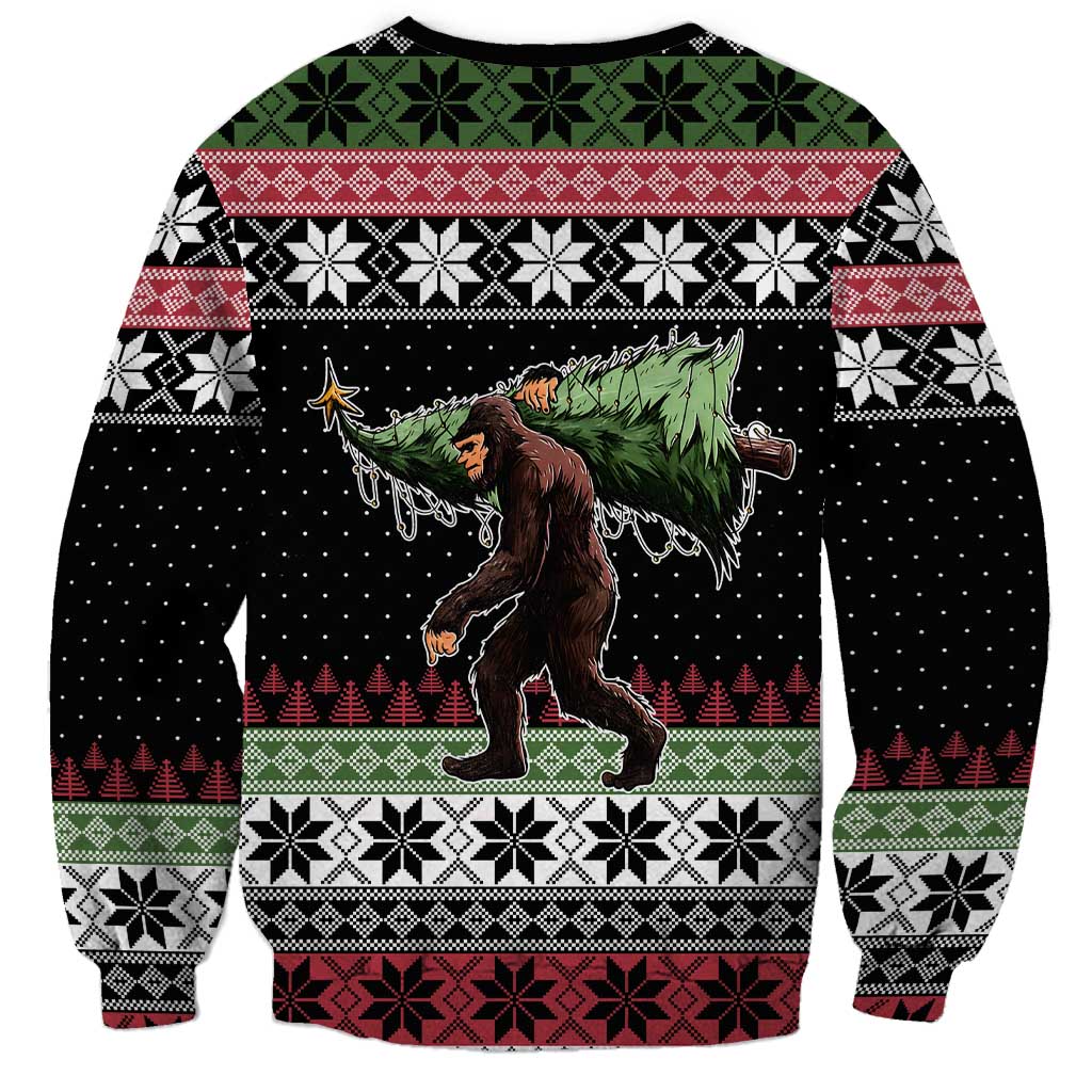 Funny Bigfoot Christmas Sweatshirt Xmas Holiday Patterns - Wonder Print Shop