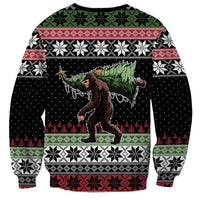 Funny Bigfoot Christmas Sweatshirt Xmas Holiday Patterns - Wonder Print Shop