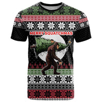 Funny Bigfoot Christmas T Shirt Xmas Holiday Patterns - Wonder Print Shop