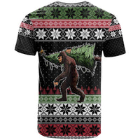 Funny Bigfoot Christmas T Shirt Xmas Holiday Patterns - Wonder Print Shop